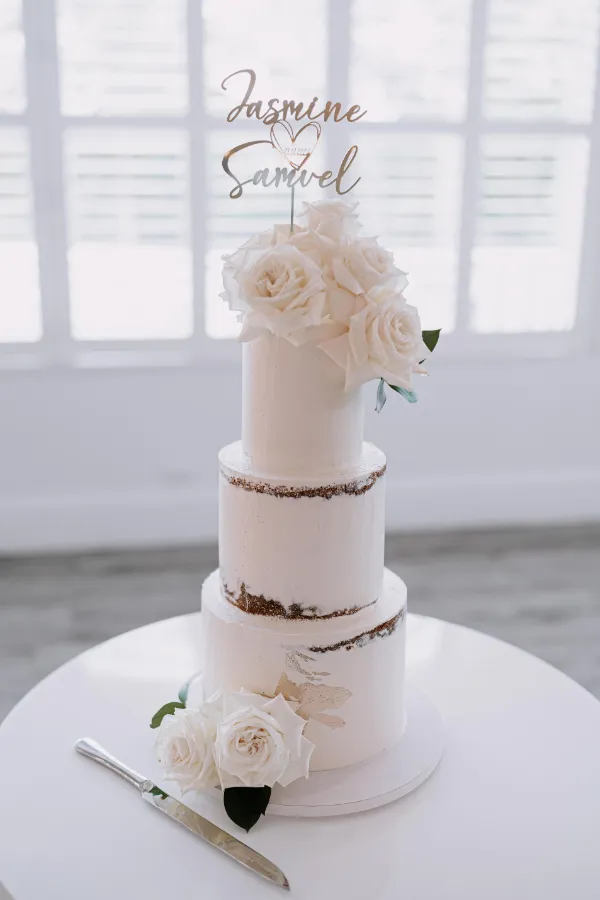 Tiered Naked Wedding Cake