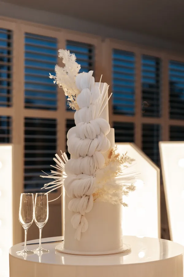 Unusual Textured Wedding Cake