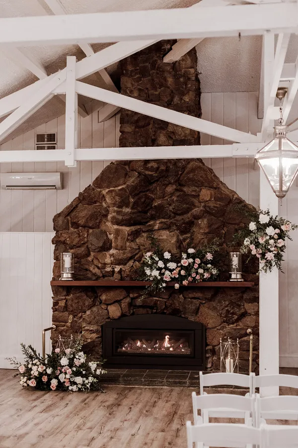 Rustic Wedding Indoor Ceremony