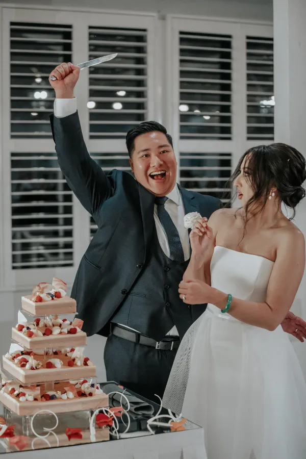 Cutting Wedding Cake Melbourne
