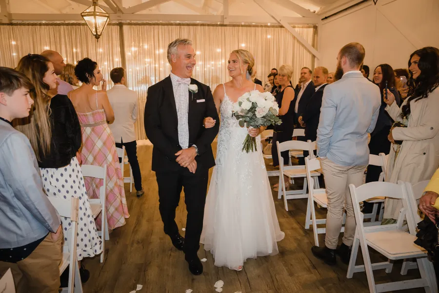 Walking Down the Aisle Yarra Valley Wedding
