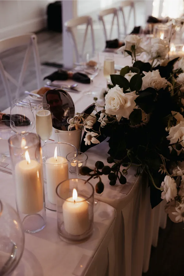 Wedding Venue Bridal Table Styling