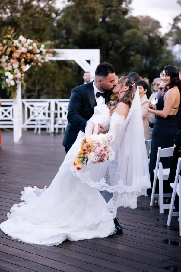 Wedding Ceremony Kiss
