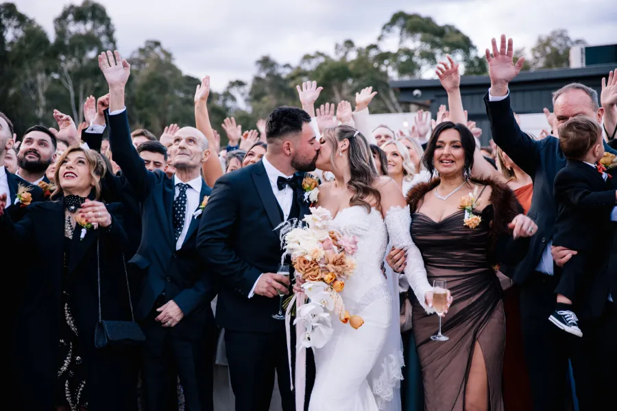 Wedding Ceremony Kiss