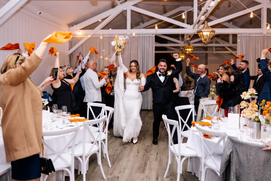 Bride and Groom Wedding Reception Entry