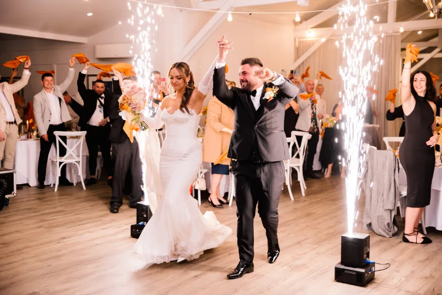 Bride and Groom Wedding Reception Entry