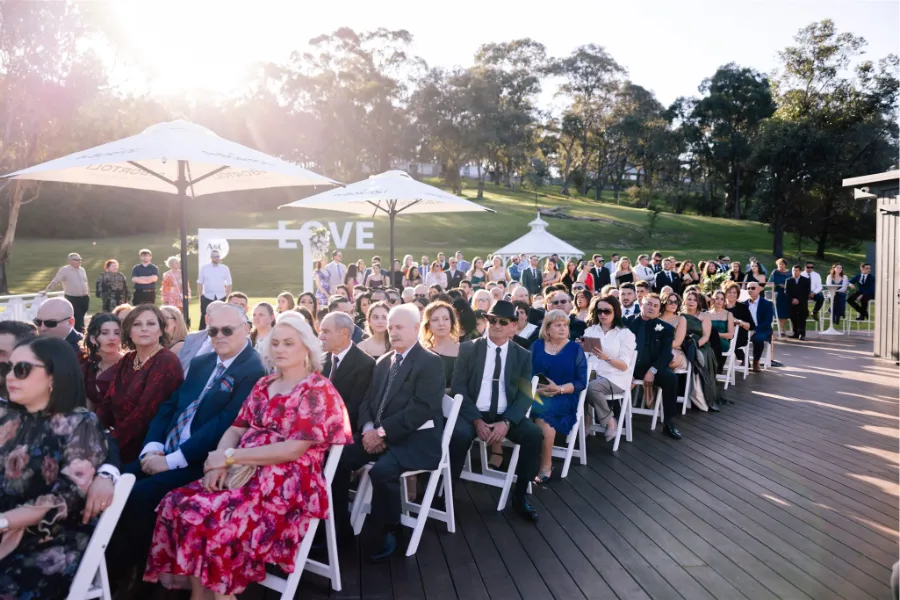 Outdoor wedding ceremony location