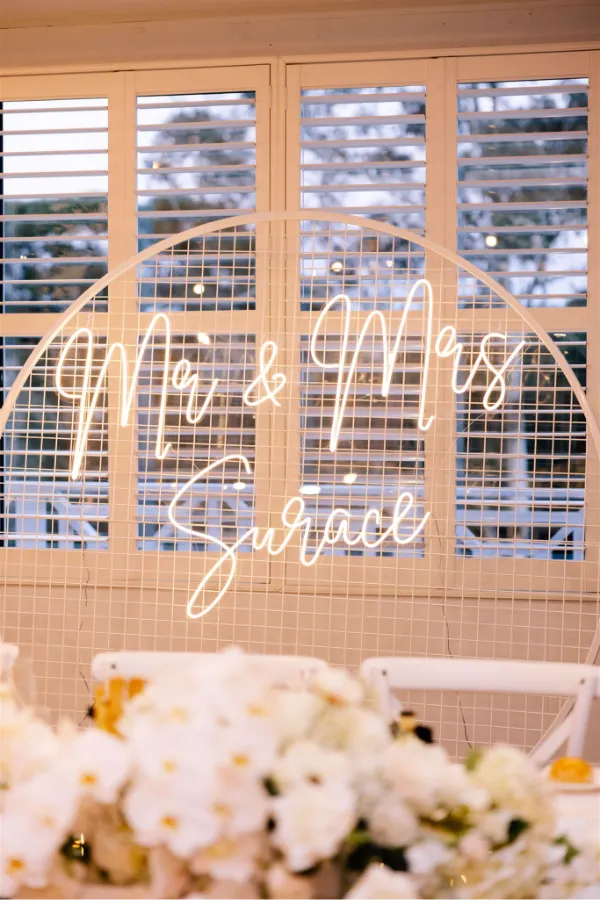 neon wedding sign