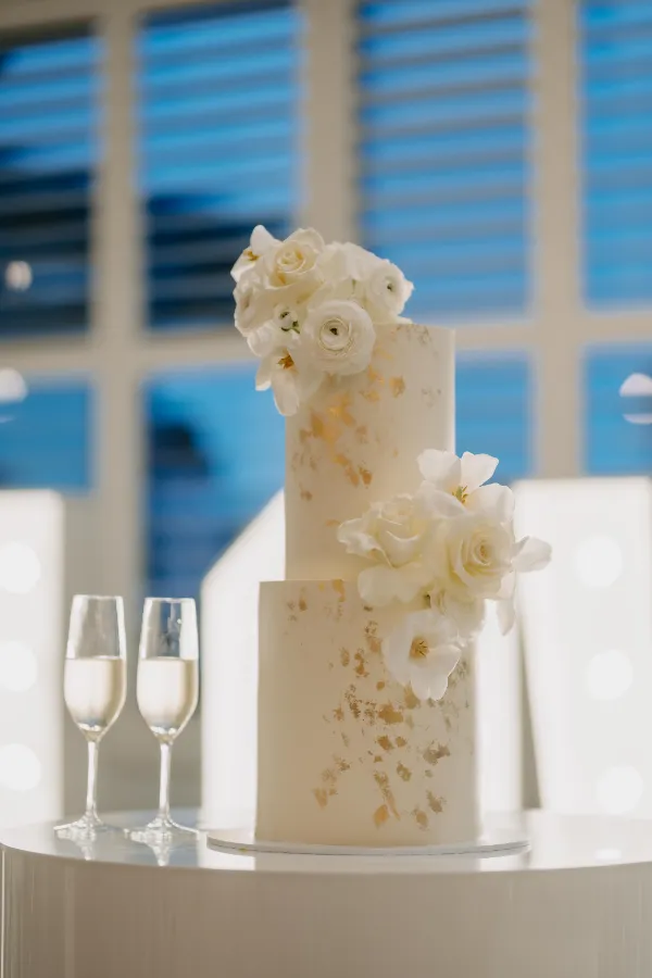 Elegant Gold Leaf Cake