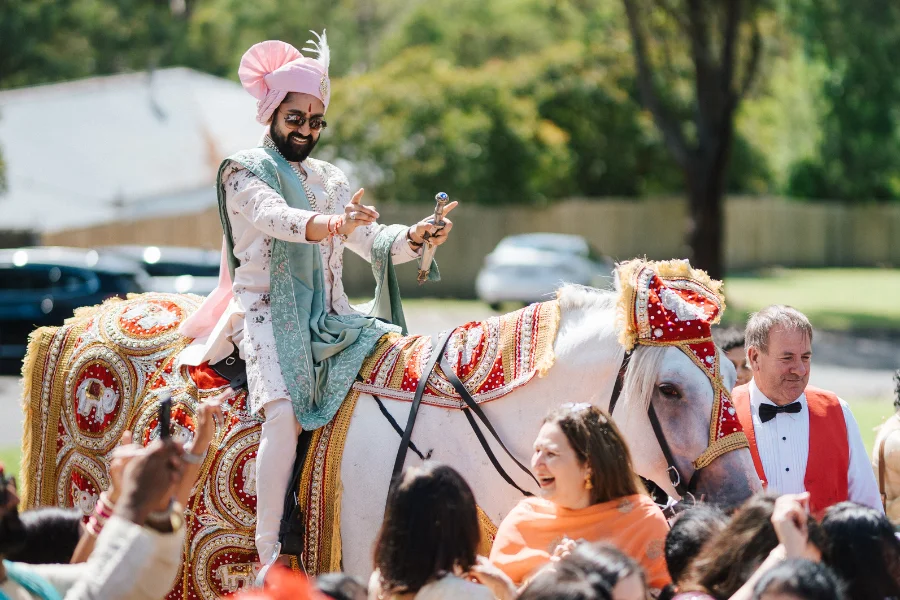 Hindu Ceremony Groom Entrance Horse
