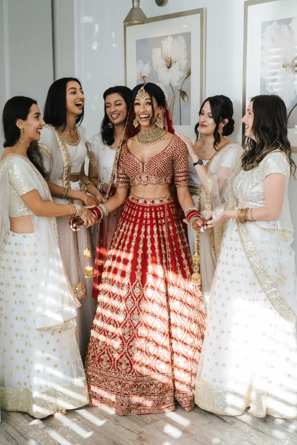 VIP Suite Hindu Wedding Bride and Bridesmaids