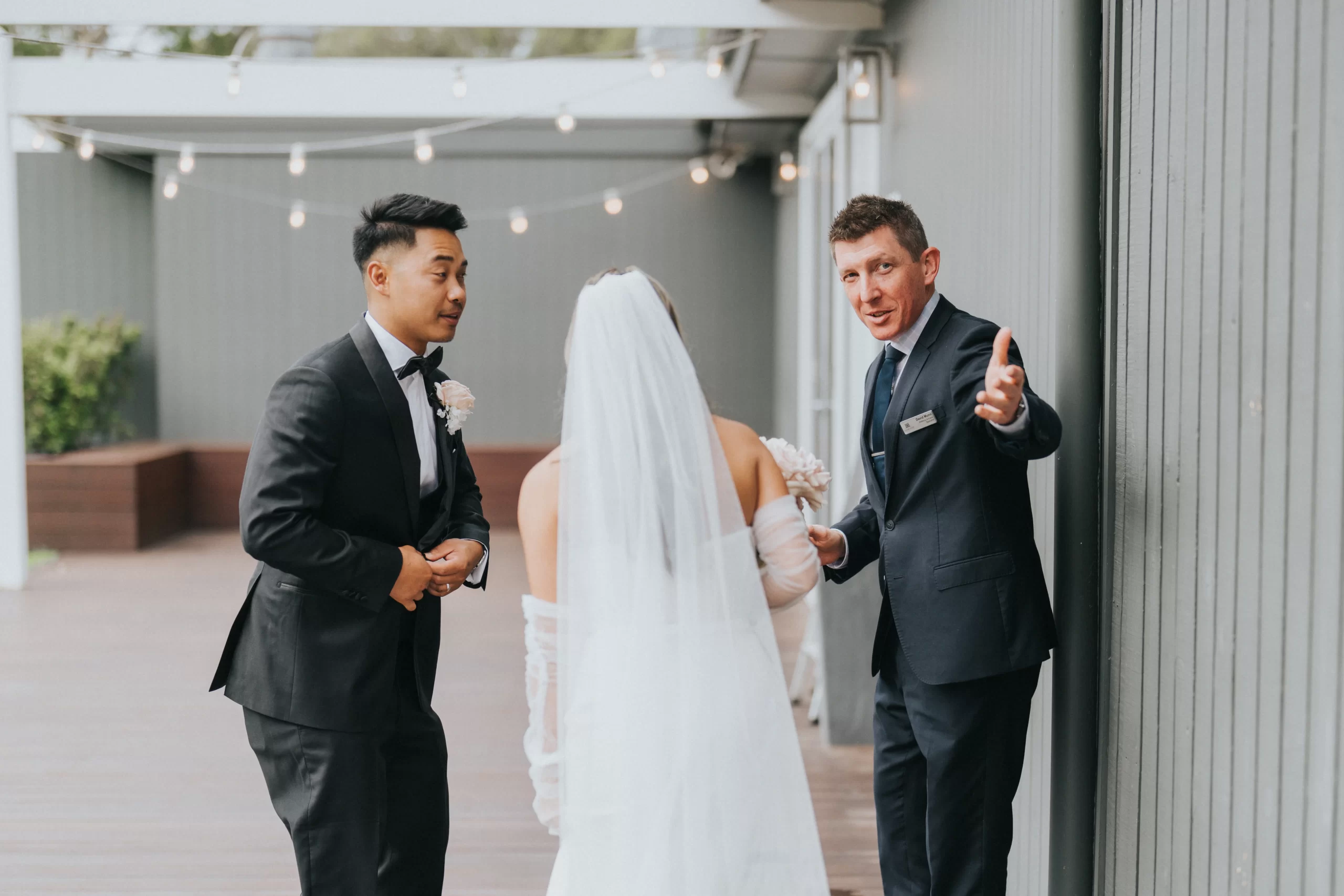 Bramleigh Estate General Manager David with Bride and Groom