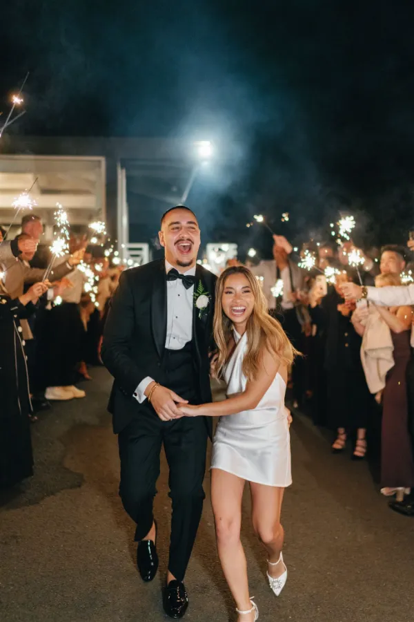 Sparkler Farewell Couple