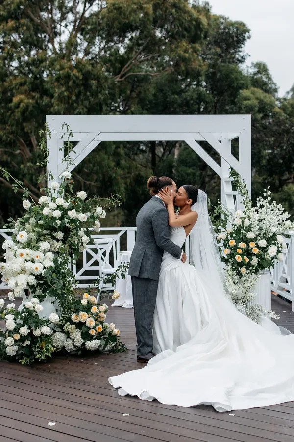 Wedding Ceremony Kiss