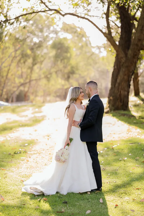 Bride and Groom Wedding Venue Driveway Large Property