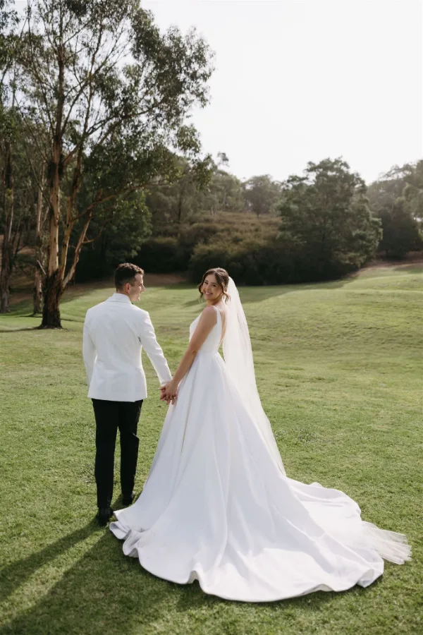 Bride and Groom Wedding Venue Driveway Large Property