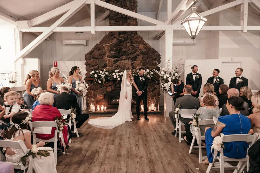 Melbourne Wedding Ceremony Fireplace