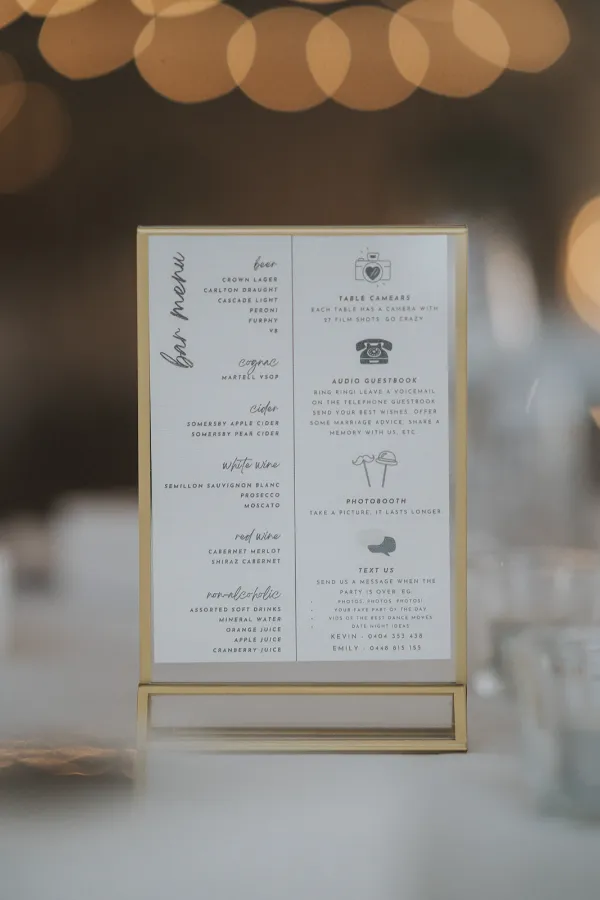 Table Menus