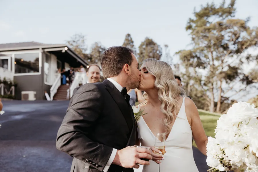 Wedding Reception Kiss