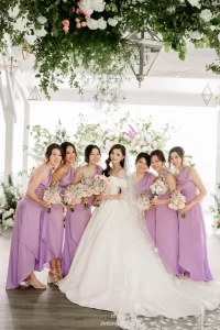 SS - Rustic Wedding Bridesmaids Ceiling Florals