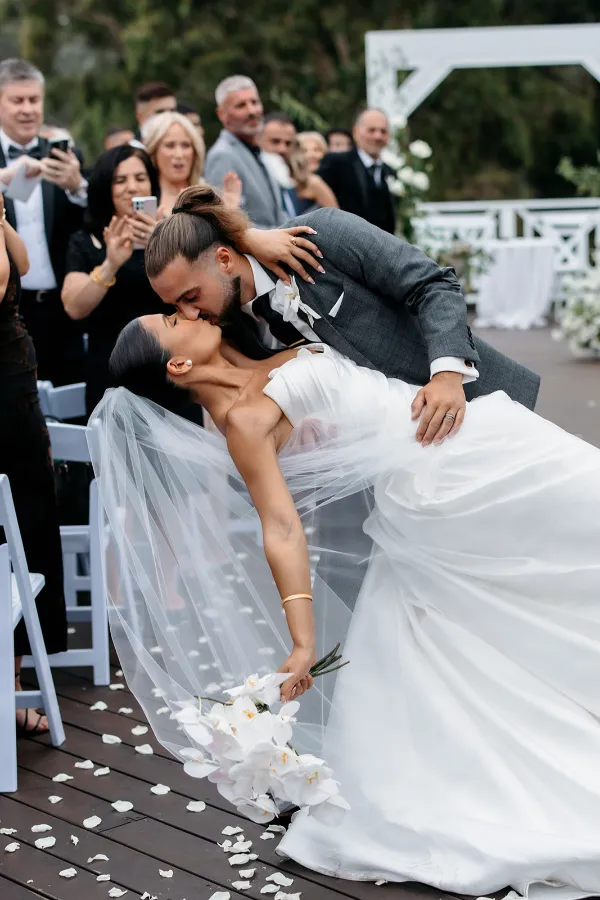 Yarra Valley Wedding Ceremony Kiss Yarra Valley Wedding Ceremony Kiss