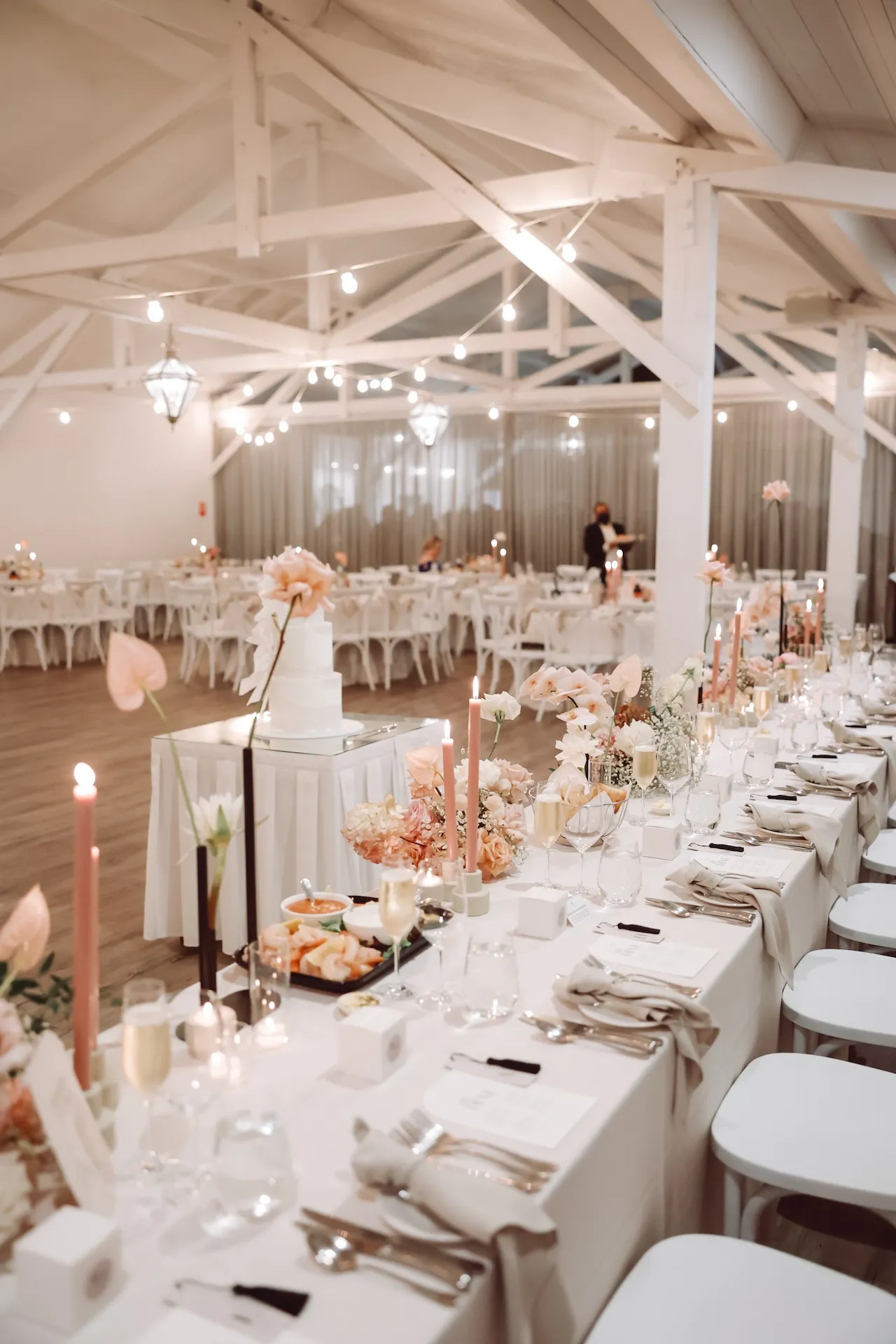 Wedding Reception venue view from bridal table at Bramleigh Estate