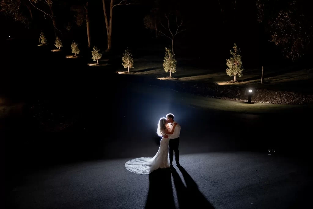Night time wedding dance at Bramleigh Estate