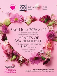 Pink Ladies Sold-Out Event Sign for Bramleigh Estate Community Connections